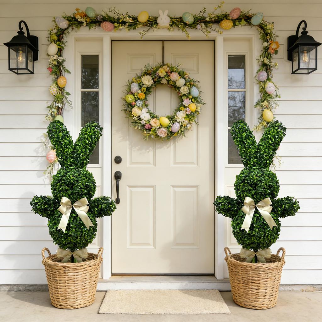 Easter Decorative Faux -shaped Tree Artificial -shaped Simulated Green Plant Ground Stake