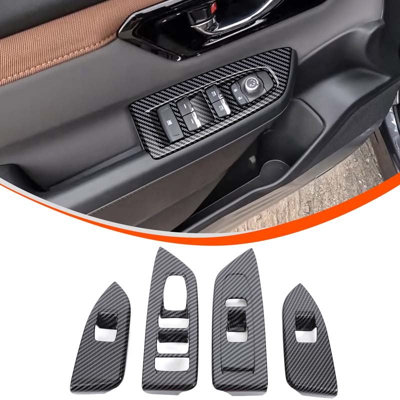 ABS Carbon Fiber For Subaru Forester 2026+ Center Control Shift Panel Air Outlet Frame Glass Lift Frame Sticker Accessories
