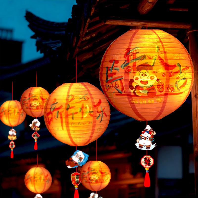 2026 Year of the Horse Lantern Decorations for Mall and Shop Lobbies: Spring Festival Hanging Ornaments