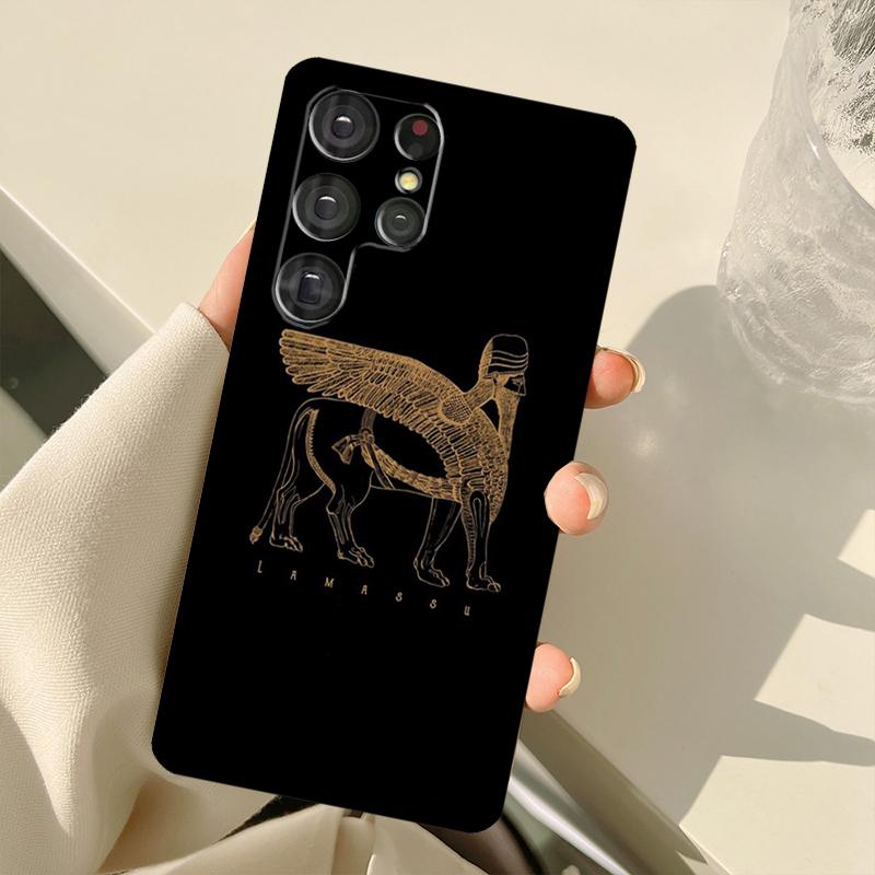 Lamassu Assyrian Winged Bull Case For Samsung Galaxy S23 S22 Ultra S20 FE Note 20 Note 10 S8 S9 S10 Plus S21 Ultra Cover