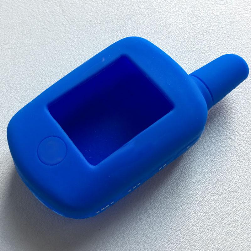 

Силиконовый чехол для ключей для Easycar E9, двухсторонняя автомобильная сигнализация, ЖК-дисплей, защитный чехол с пультом дистанционного управления Silicone Key Cover синий