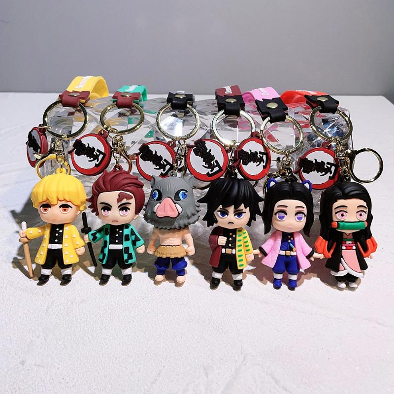 Demon Slayer Figure Ground Temperature Home Tea Stove Tanjiro Nezuko Money Model Pendant Demon Slayer Home Tea Fan Technique