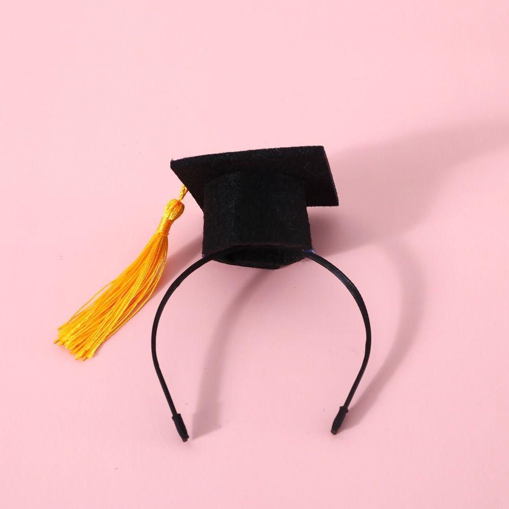 Elastic Dog Dr. Hat With Tassel Dog Degree Hat Puppy Headband Cat Graduation Cap  Photograph