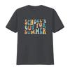 Groovy Retro Schools Out For Summer Slogan Print Casual T Shirt vintage Washed homme Versatile Breathable Unisex