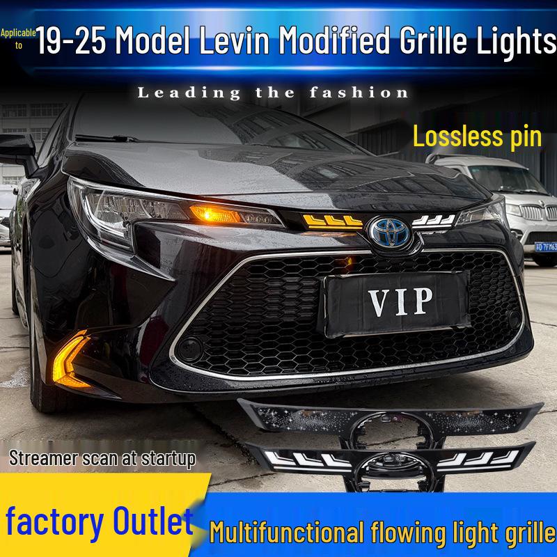 LED Front Grille Light for 19-25 Toyota Levin: Sequential Turn & Daytime Running Light Modification