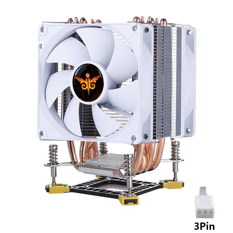 6-Copper Tube CPU Cooler, 9cm Single Tower, Silent PWM, Compatible with 1851, 1200, 115X, 1700 Intel Motherboards.