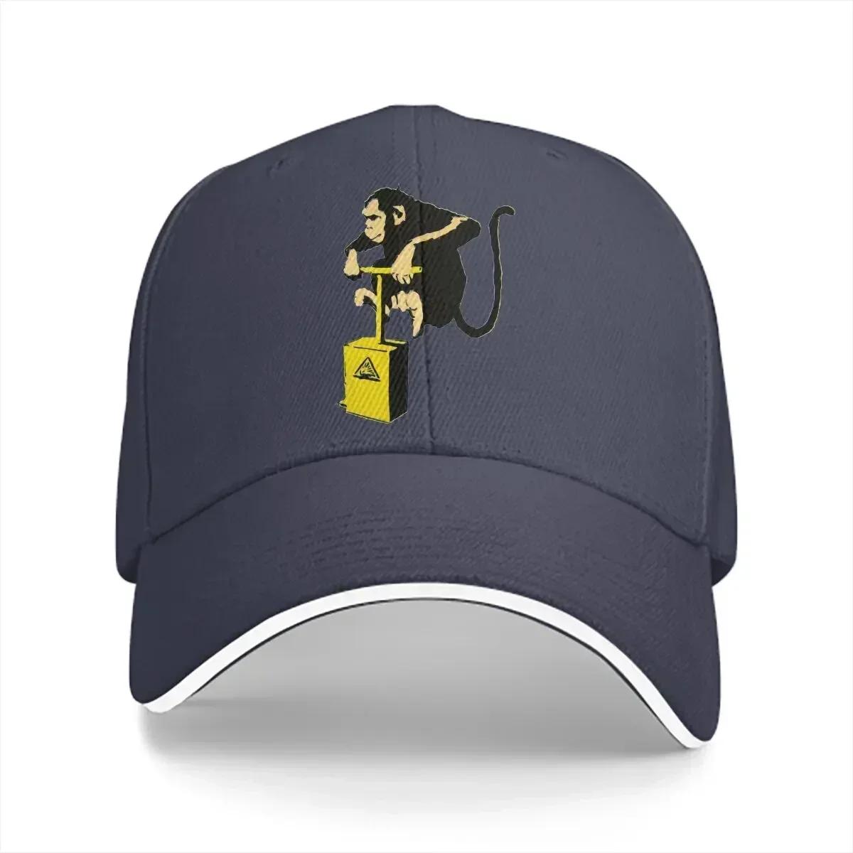 

Summer Cap Sun Visor Banksy Monkey Detonator Hip Hop Caps Banksy Peaked Hats One Size