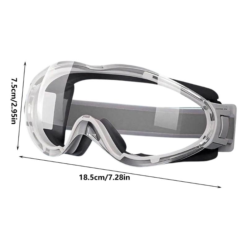 Adult Eye Cover Glasses with Wide Clear Lens and Secure Band for Cycling Dust Wind and Daily Outdoor Work for Daily Use