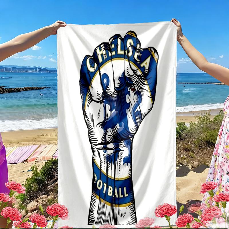 Chelsea F.C Print Beach Towel, Versatile Lightweight Absorbent Beach Towel for Pool Surf Yoga Bathroom, Perfect Birthday Holiday Gift