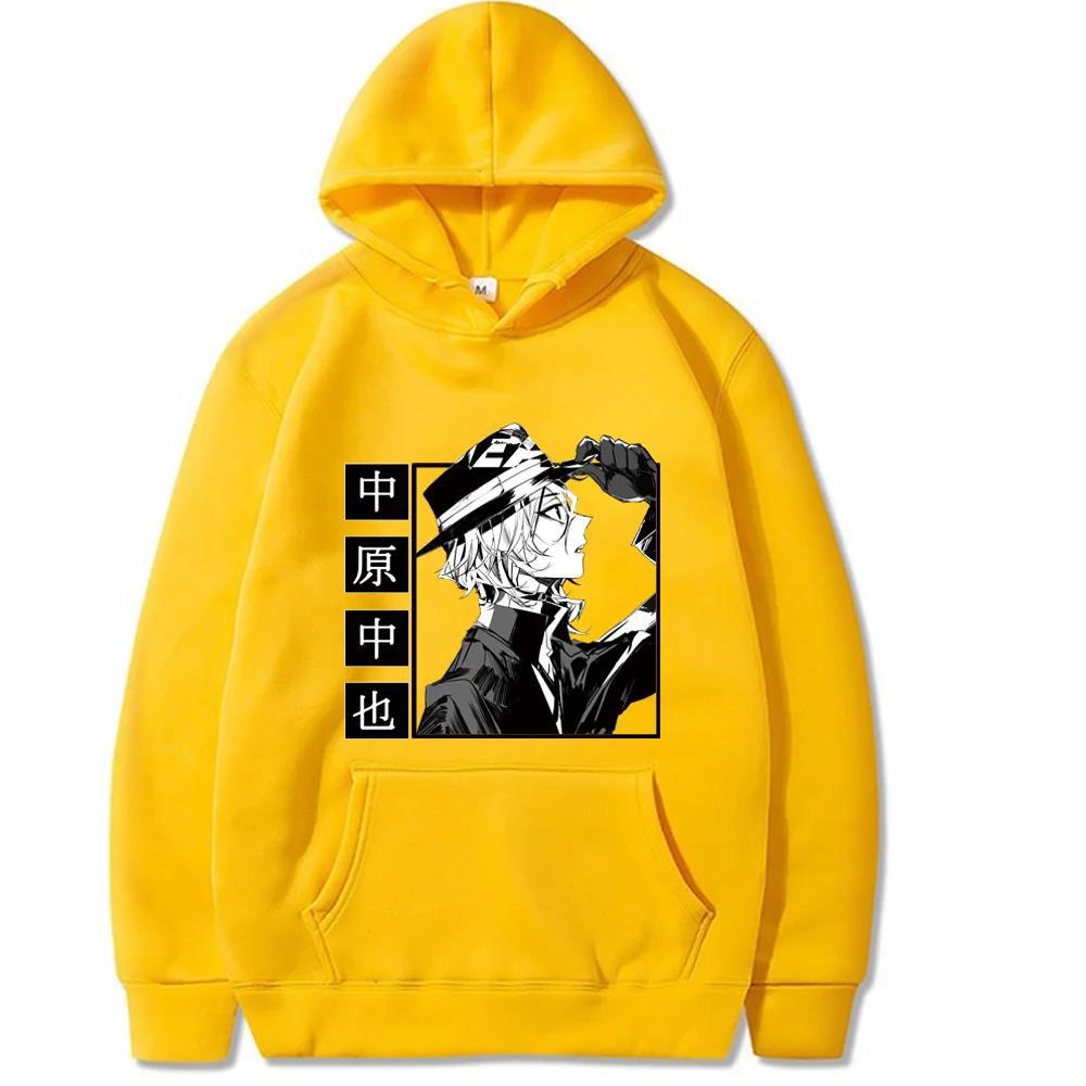 Anime Bungo Stray Dogs Nakahara Chuya Hoodies Pullovers Autumn Winter Fleece Streetwear Tops