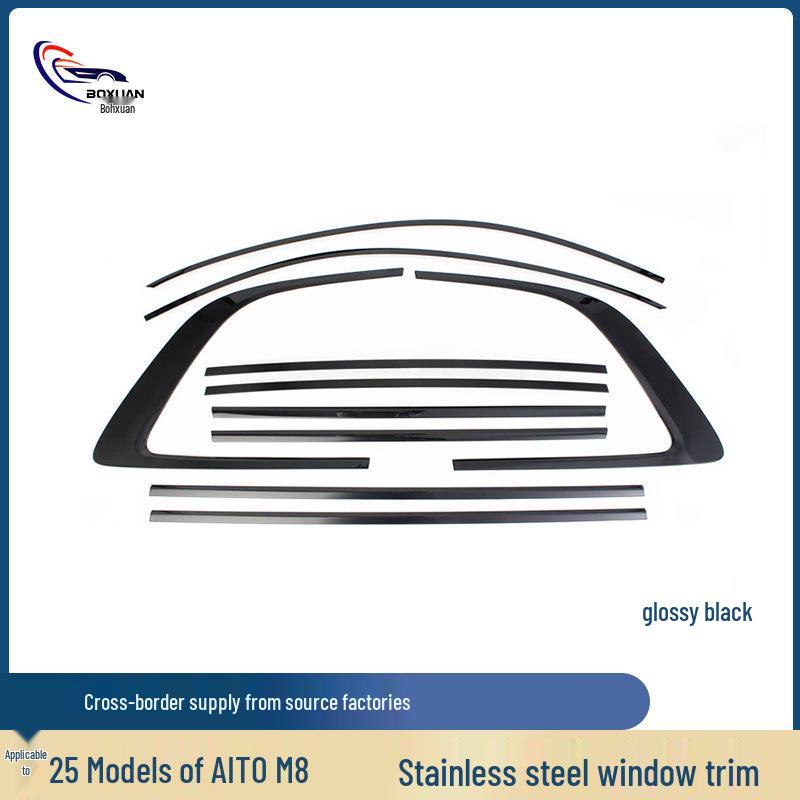 Fits 25 Wenjie M8 models with window trim, pillar bright strips, and other exterior car modification accessories.