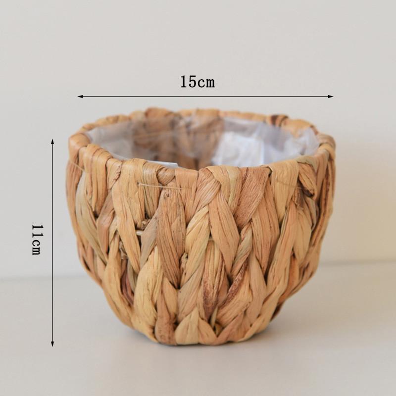 

Садовый цветочный горшок корзина соломенная корзина для растений плетеный цветочный горшок украшение мебели цветочный горшок настольные контейнеры для растений подарок