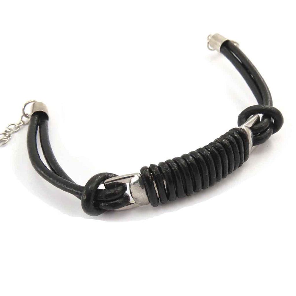 Les Trésors De Lily [J7040] - Brățară mixtă 'Peaceful' neagră