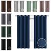 Curtain Blackout Insulated Bedroom Living Room Solid Color Curtains Decor Window