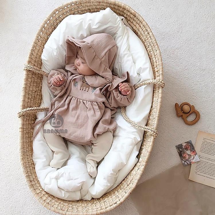 Clearance: Korean Baby Rompers - Deer & Floral Ruffles for Autumn