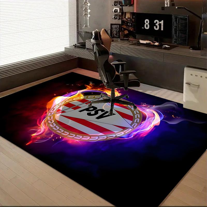 1PC Psv Sports Emblem Floor Mat for Living Room, Game Rooms, Office, Bedroom, Office Floor Mat Playful Design, Christmas fan gifts