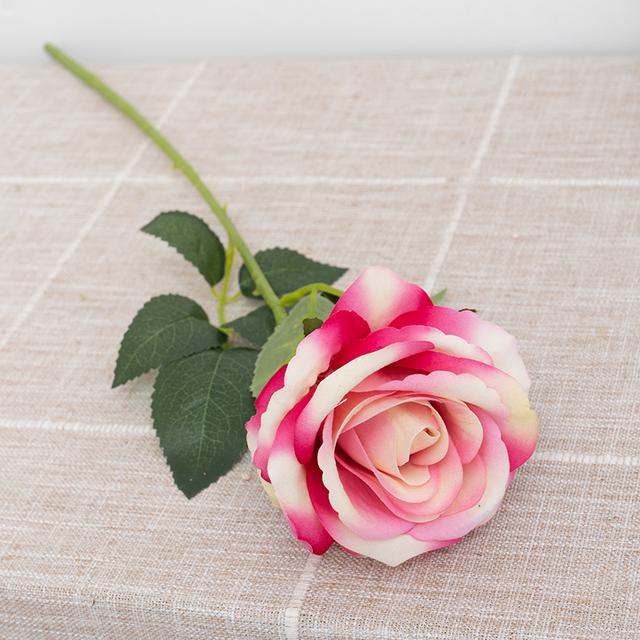 1pc /5pc Beautiful Silk Artificial Rose Flowers Wedding Home Table Decor Long Bouquet Arrange Fake Plant Valentine 'S Day Presents 