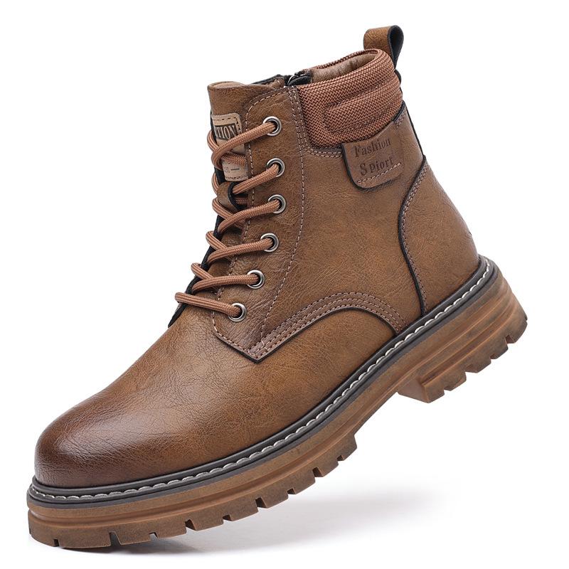 

2025 нові вуличні черевики Мартін черевики з високим халявою чоловічі робочі черевики ретро черевики-локомотиви британські Оксфорди полірована підошва 44