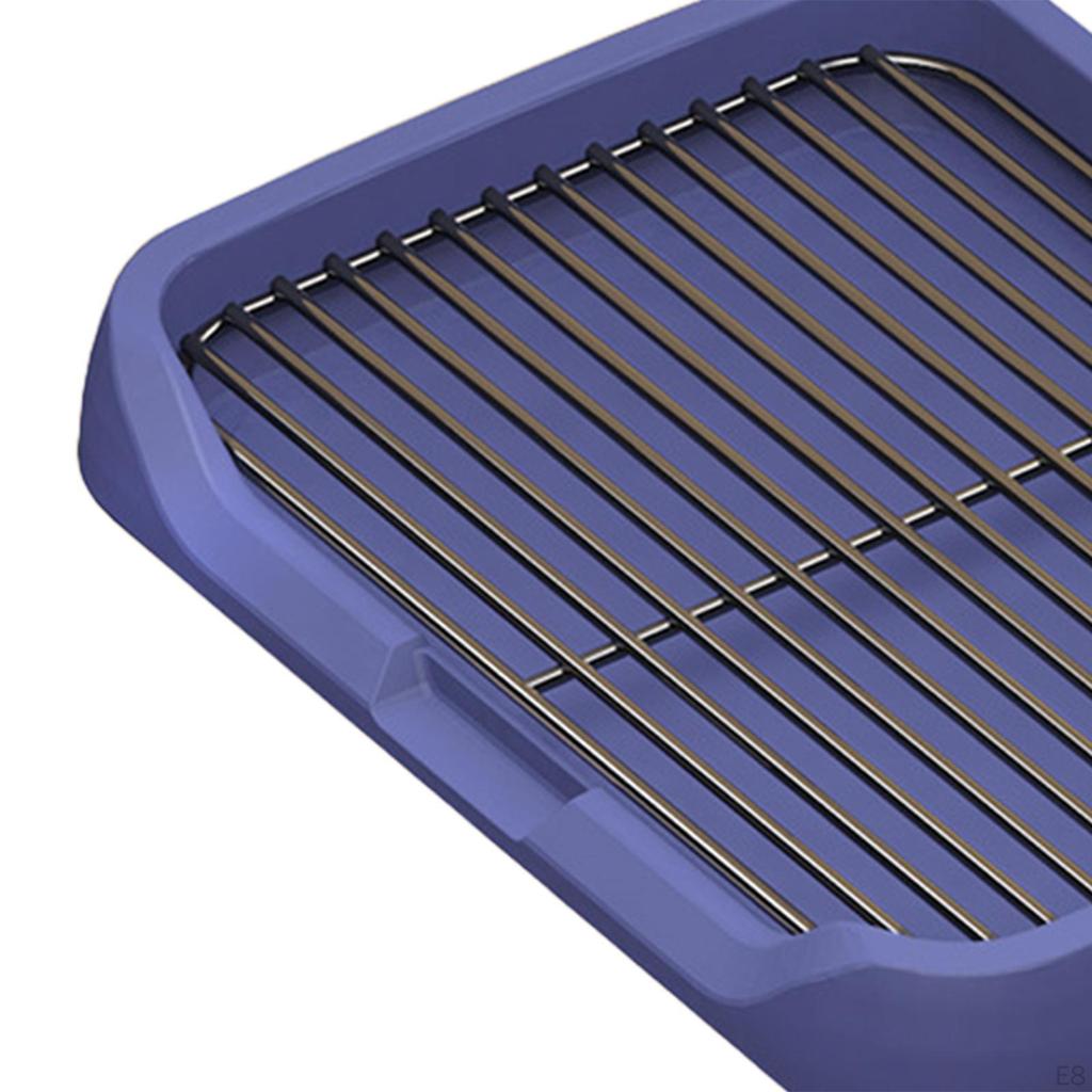Detachable Dog Potty Tray with Mesh Grids And Pee Pad Holder for Indoor Use