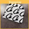 Hat Trendy Knit With Star Print Embroidery Design For Cold Weather Accessory