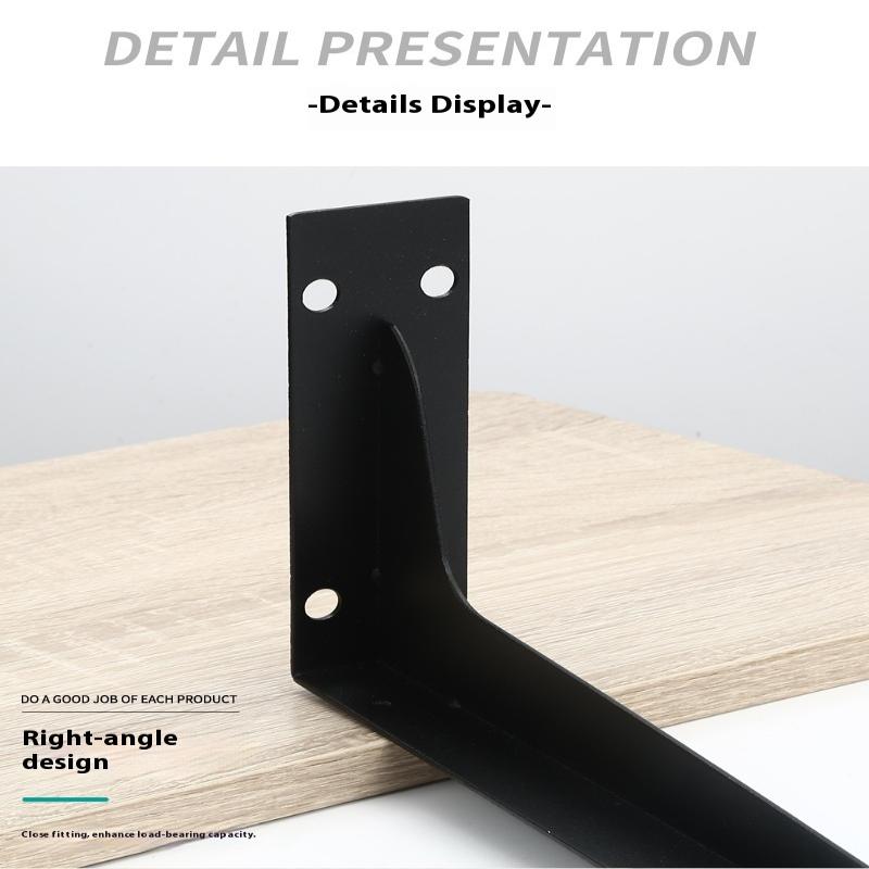 1/2Pcs Black/White/Silver Stainless Steel Corner Code Triangle Bracket Load-Bearing Bracket Wall Fixed Corner Storage Rack