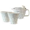 240ml Teapot Pair of Teacups Hasami Made In Tea Strainer Cat Light Blue J-kitchens & Set, Ware, Japan, 1-2 Person, Included, Water-Repellent Design,