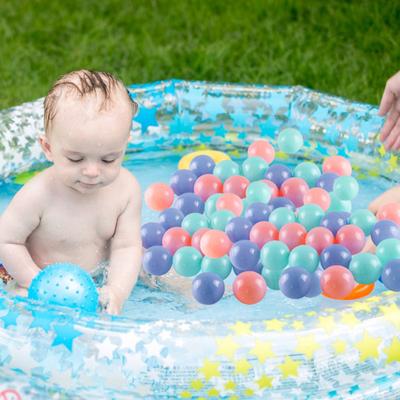 Yousheng 100Pcs Children's Toy Balls Odor-free Elastic Safe Thickened Large Size Color Cognition Multicolor Macaron Color Pit Balls Swimming Pool Toy