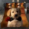 Beddengoed 3D Roze Dachshund Beddengoed Voor Meisje Jongen Dekbedovertrek Sets Twin Beddengoed Set Dekbedovertrek 240/220 Dachshund Bed Set
