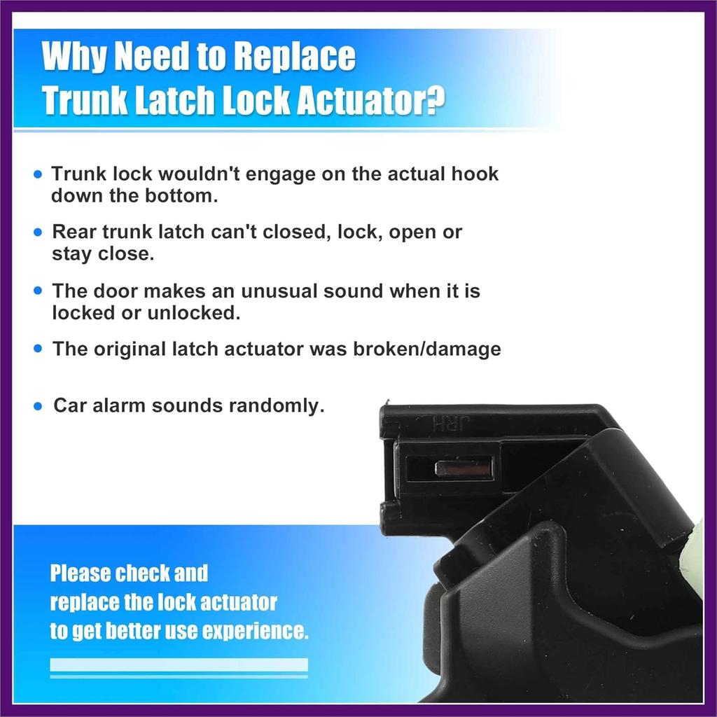 Trunk Latch Lock Actuator 64600-02031 for Toyota Camry 2012-2017 Engine Tailgate Door Latch Lock Actuator Motor Premium Fit Design