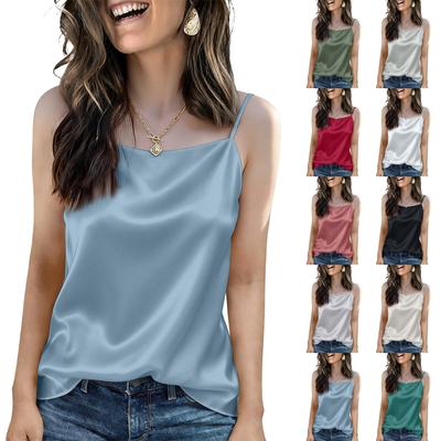 Fashionable Off-shoulder Silk Camisole For Women, Perfect For Summer Wear.