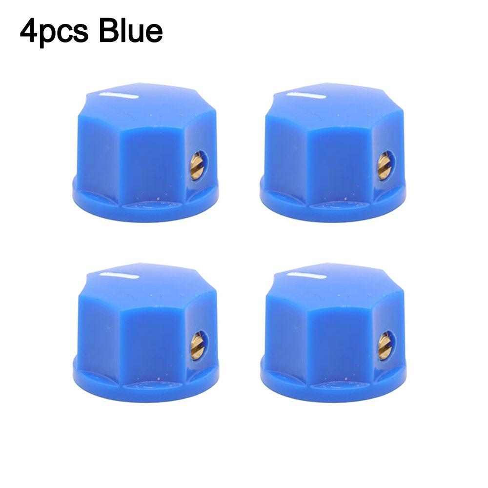 4Pcs ABS Plastic Guitar Effect Pedal Knob Potentiometer Knob for DJ Mixer Radio Subwoofer