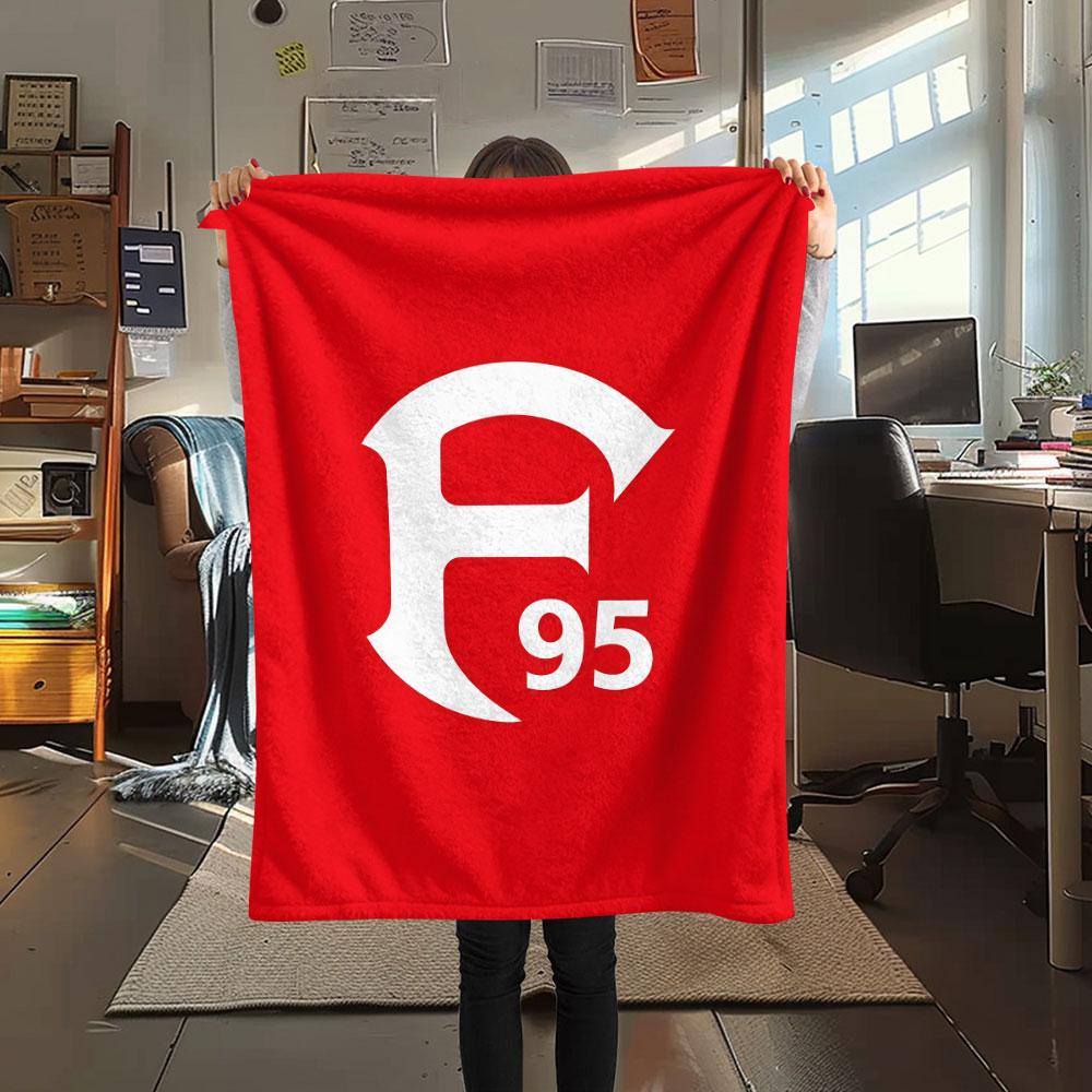 Fortuna Düsseldorf FlAannel Blanket, High quality Comfortable for All Seasons, Home Decor, Warmth and Comfort 80cm x 120cm