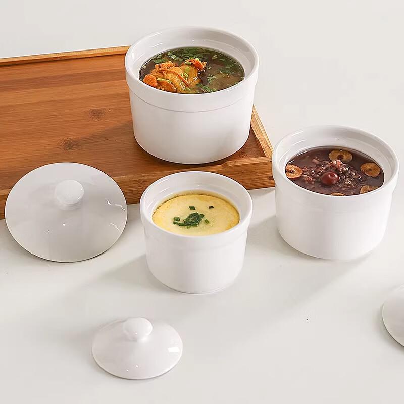 Ceramic Double-Boiler Stew Pot with Lid