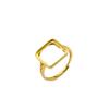 Elegant Korean Style Adjustable Gold-Plated S925 Sterling Silver Open Ring