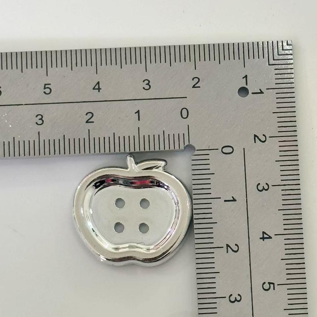 10pcs Metallic Flower Strawberry Fruit Buttons for DIY Crafts Phone Case Sewing Dress Sweater Skirt Decoration Accessories