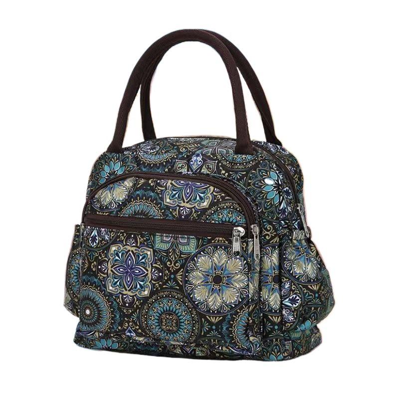 2025 High-End Multi-Pocket Floral Women's Tote Handbag