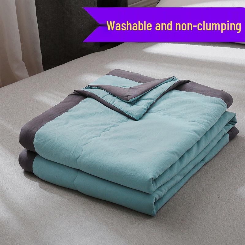 Washed Cotton Lightweight Quilt - Perfect for Air Conditioning, Summer, Spring, and Autumn; Available in Single, Double, and Children's Sizes.