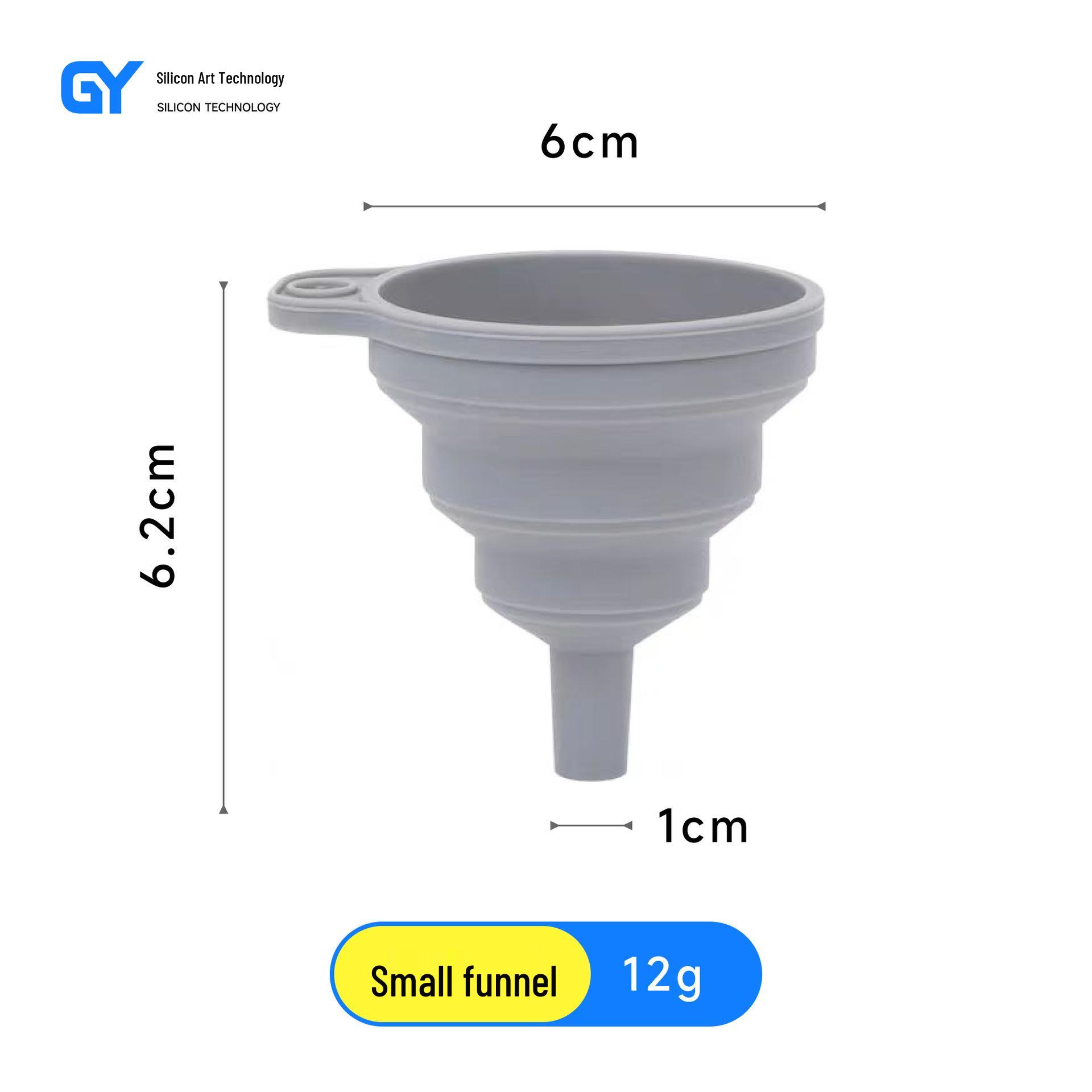 

Food-Grade Silicone Folding Funnel - Large, Multipurpose, Portable Oil & Wine Funnel for Easy Pouring Red