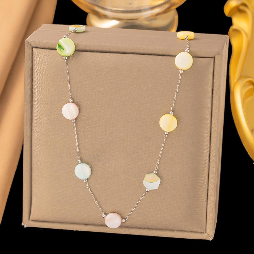 Summer New Temperament Versatile Baroque Pearl Necklace Women's Natural Stone Necklace Women's Simple and Advanced Sense