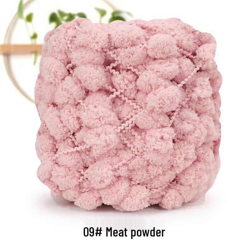 Hand-Woven Pom-Pom Yarn Throw & Cushion Blanket - Ideal for Bay Windows & Air Conditioning Comfort