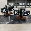 MiaoKe Retro Automatic Walnut Flip Clock: Simple Desktop Decor