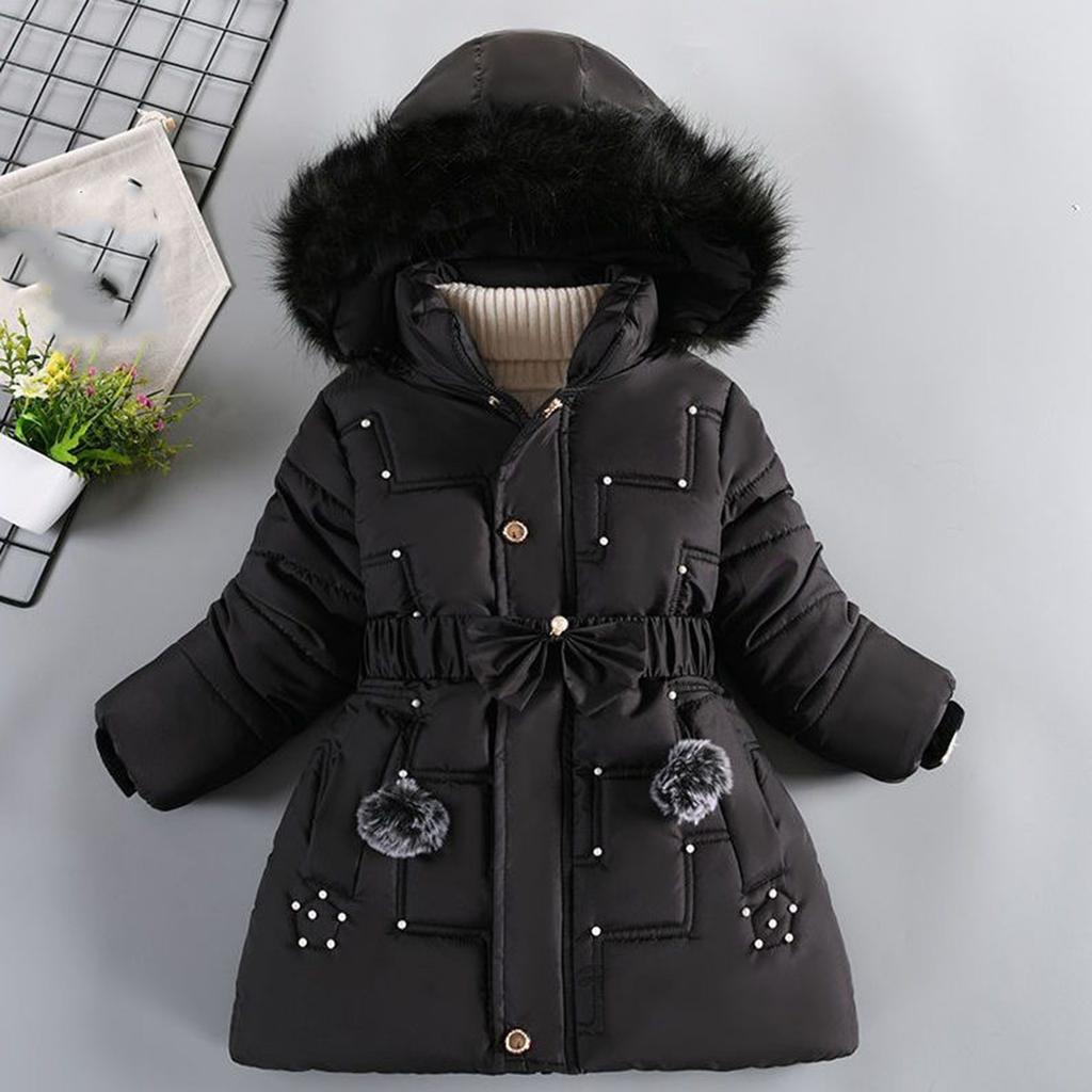Kids' Fashion Fleece-Lined Thickened Hooded Oversized Sweatshirt Warm Casual Jacket For Fall/Winter