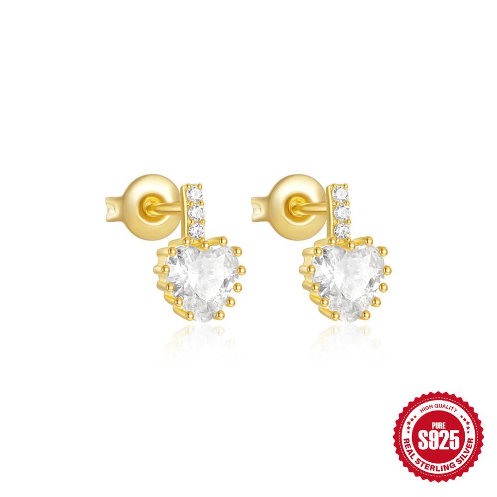 Light Luxury S925 Sterling Silver Personality Temperament 8-Shaped Infinite Symbol 8-Character Geometric Horse Eye Diamond Stud Earrings Earrings