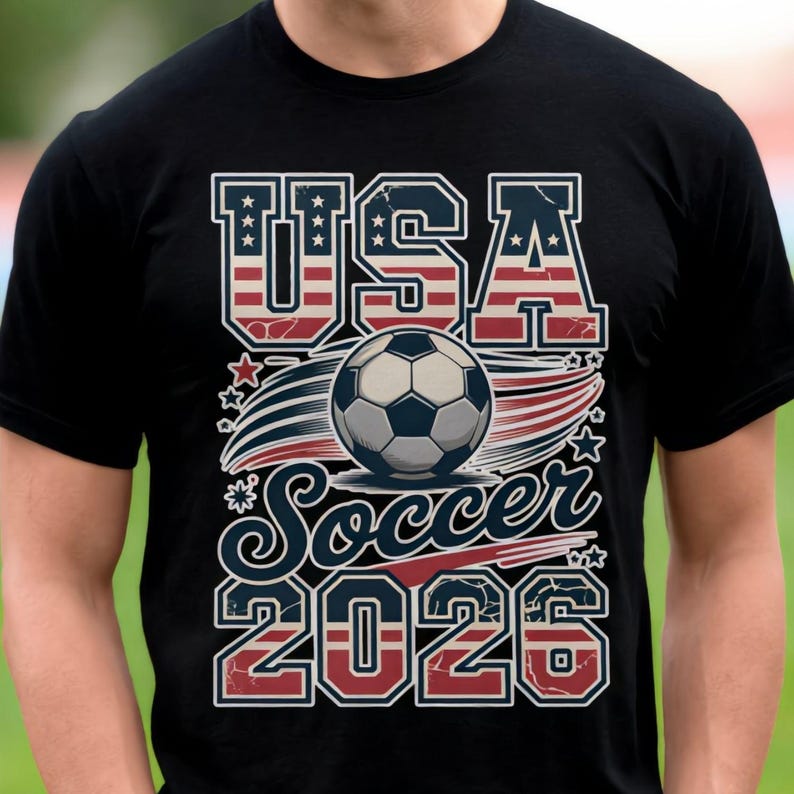 USA Soccer 2026 Shirt, World Cup 2026 Tee, Retro Team USA Soccer Shirt, FIFA Game Day Fan Tee, Patriotic Soccer Gift XL