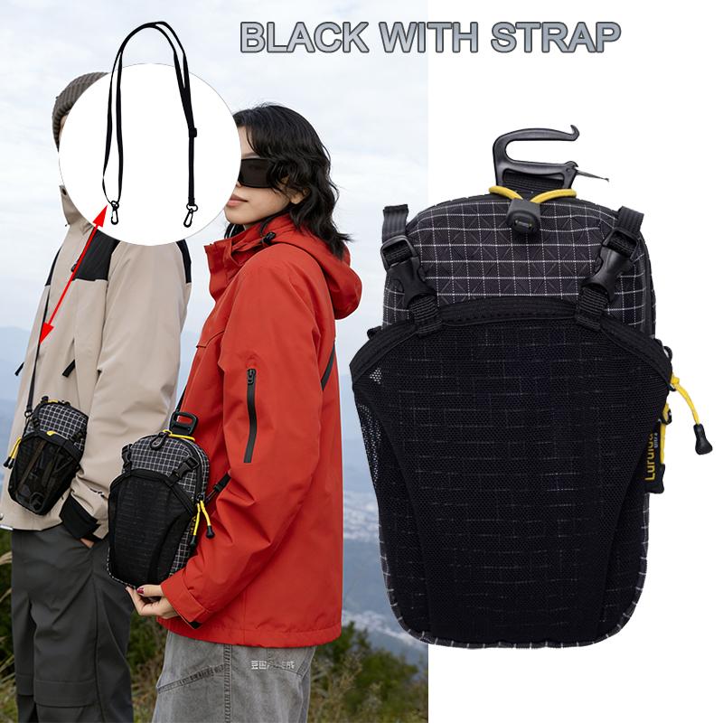 

Portable Water Bottle Carrier Bag with Phone Pocket Quick Adjust Strap 420D Nylon Waterproof for Cycling Hiking Camping Gear