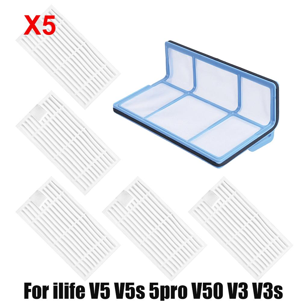 For ILife V5S V5 Pro X5 V5 V3 V5S Pro V50 V55 Side Brush HEPA Filter Mop Cloth Magic Paste Accessories Vacuum Cleaner Parts