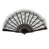 Retro Floral Lace Folding Fan Wedding Party Bride Hand Held Fan Portable Summer Fan Decoration Dance Performance Props Party Accessories