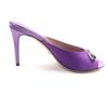 Excellent GUCCI Mule Horsebit Crystal Satin Purple Satin Women 38 771594 Used