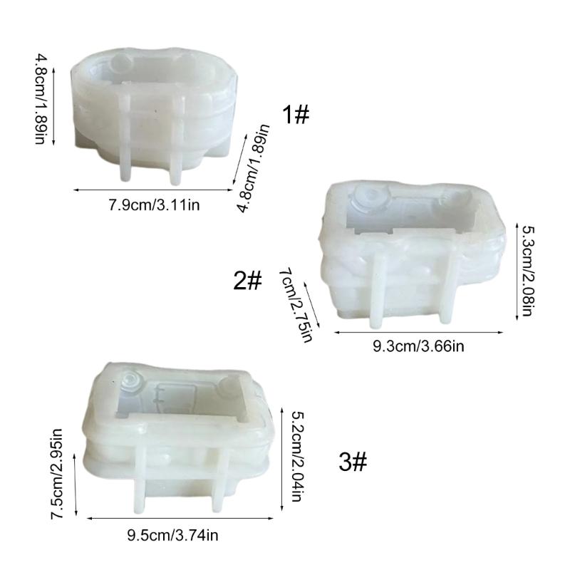 Silikonformen für Kerzenständer in Schulbusform, Beton, Gips, Kerzenhalter, Gießform, Tropfenform, Zementformen für Zuhause