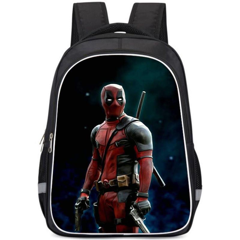 Spacious Deadpool Oxford Cloth Backpack For Kids School Lightweight And Durable